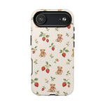 Strawberry Teddy iPhone Case with MagSafe