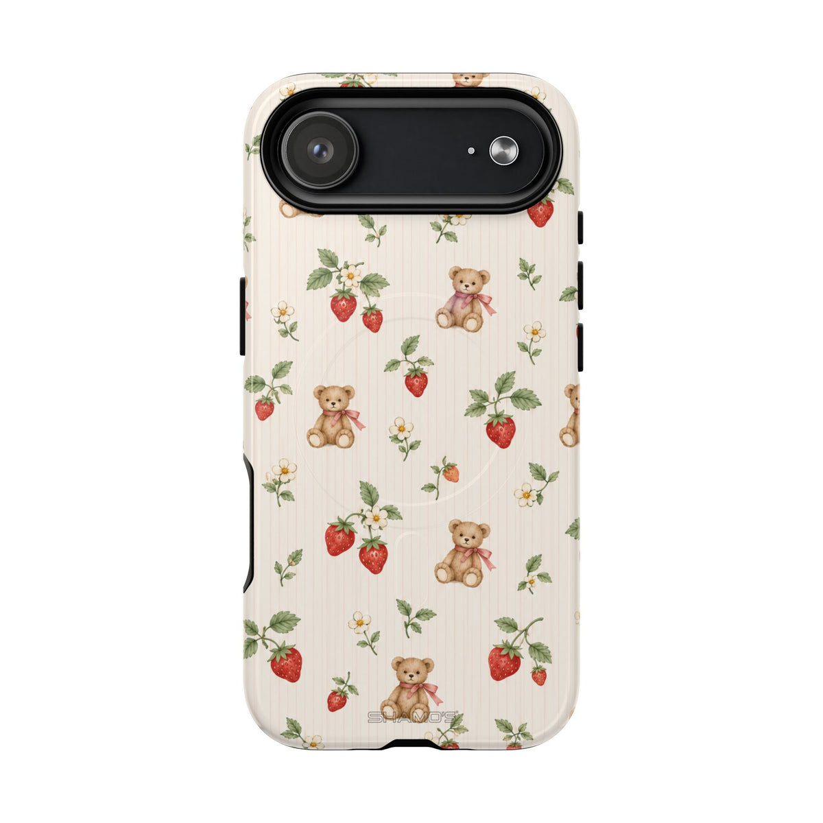 Strawberry Teddy iPhone Case with MagSafe