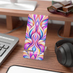 Colorful Swirl Phone Stand — Foldable Mobile Display Dock for Smartphones