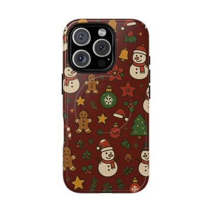 Snowman & Gingerbread Tough iPhone Case (MagSafe compatible)