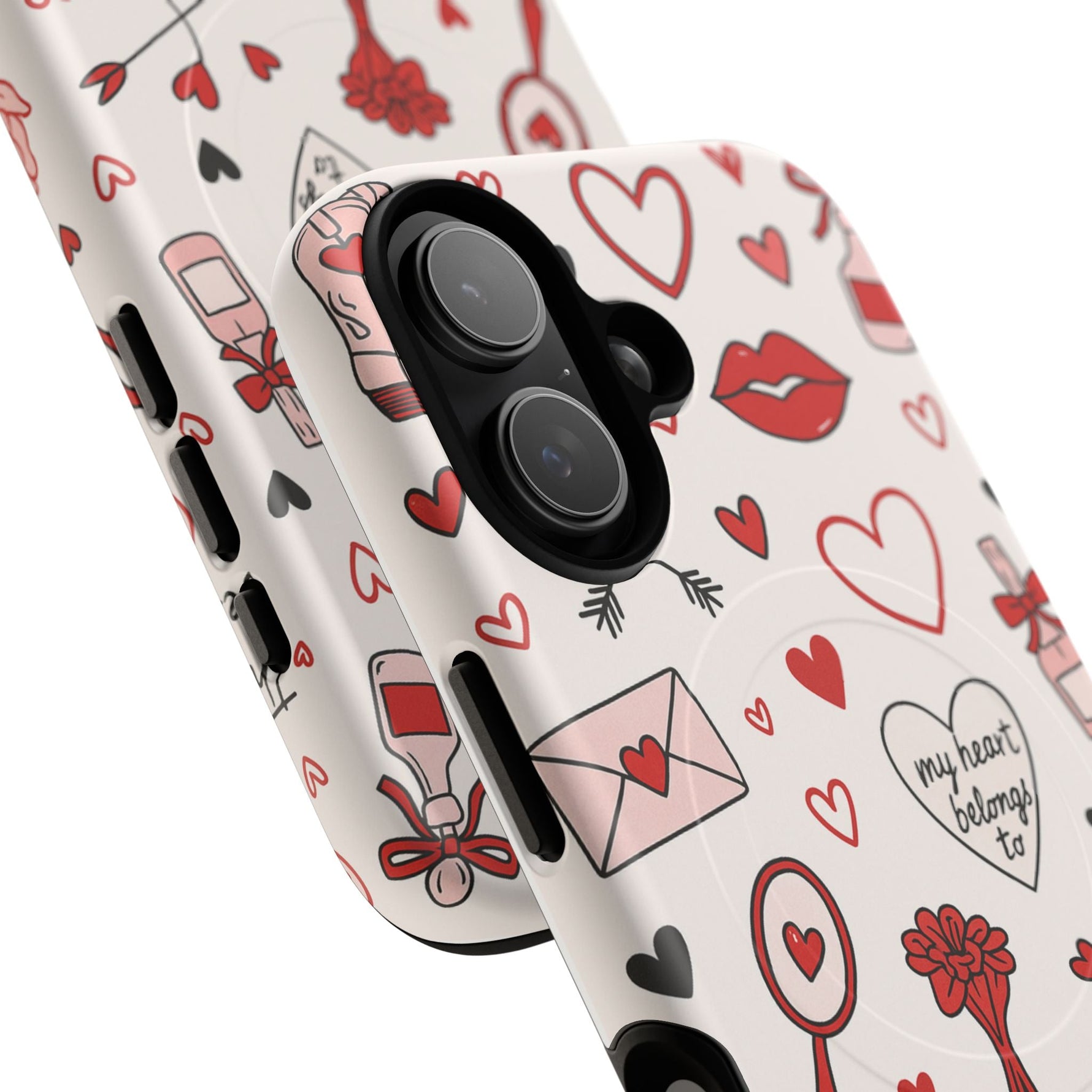Romantic Love Doodle Tough iPhone Case (