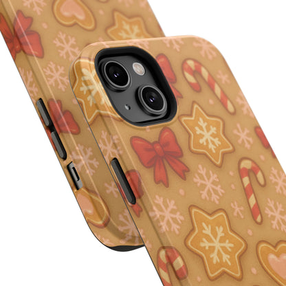 Candy Cane & Gingerbread Holiday iPhone Case — Impact-Resistant