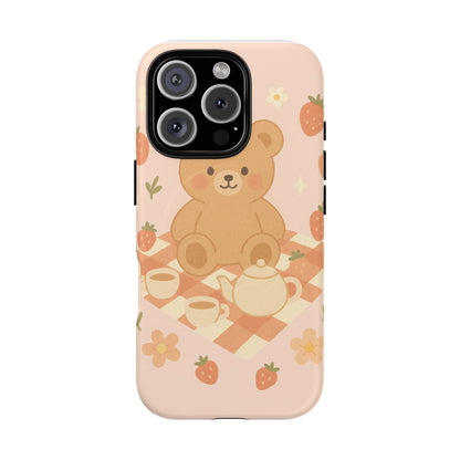Blossom Bear Picnic iPhone Case with MagSafe
