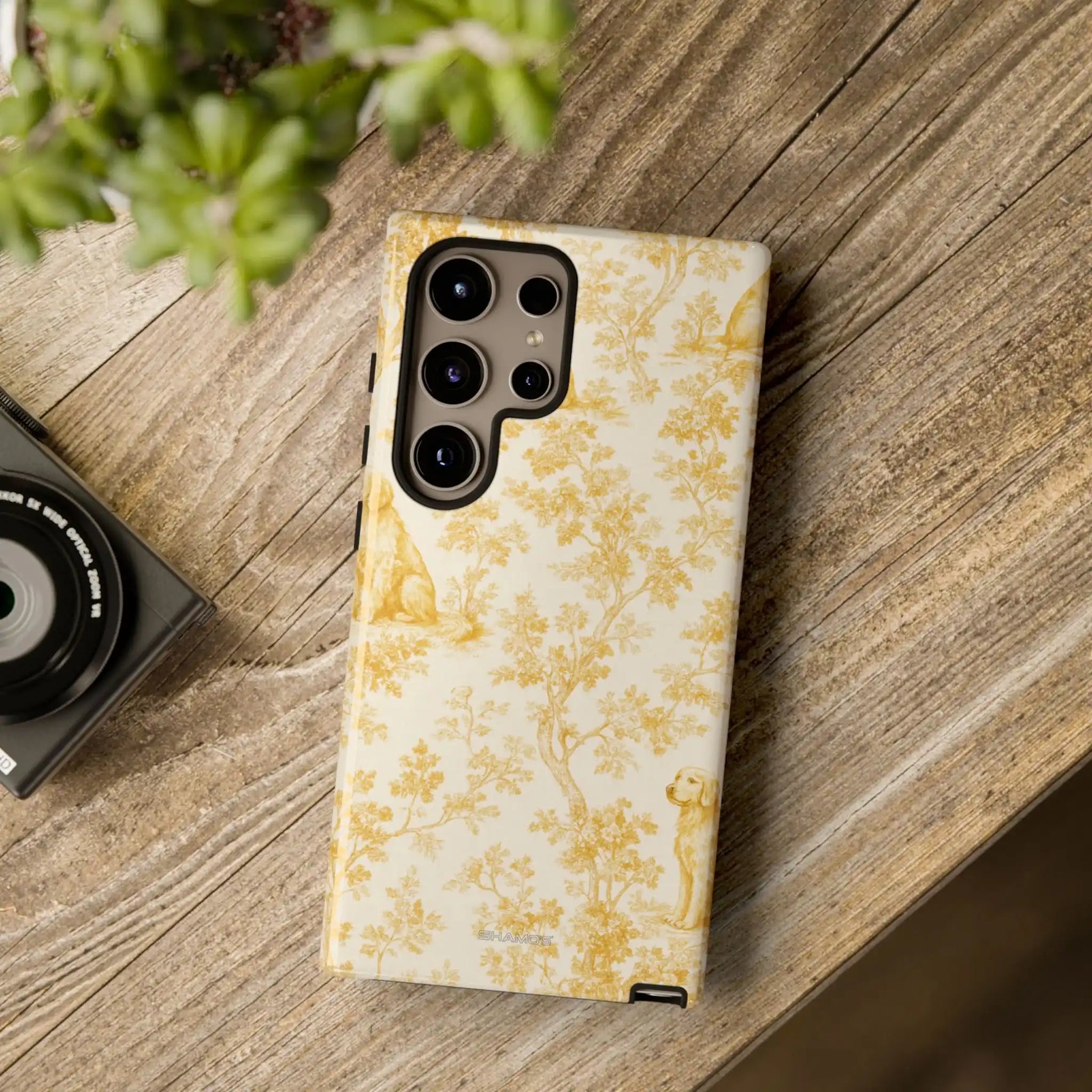 Golden Retriever Pattern Phone Case — Impact Resistant Tough Cases