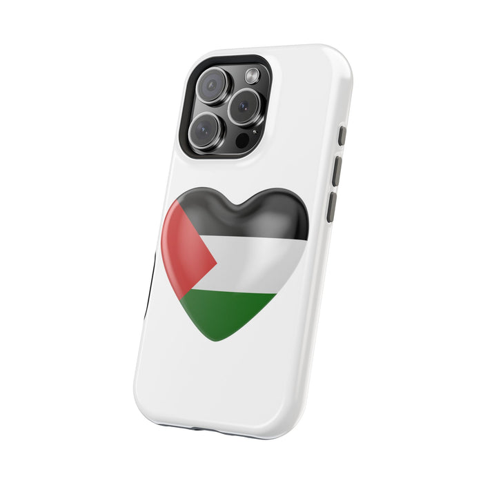 MagSafe Tough Cases with Palestinian flag in heart shape