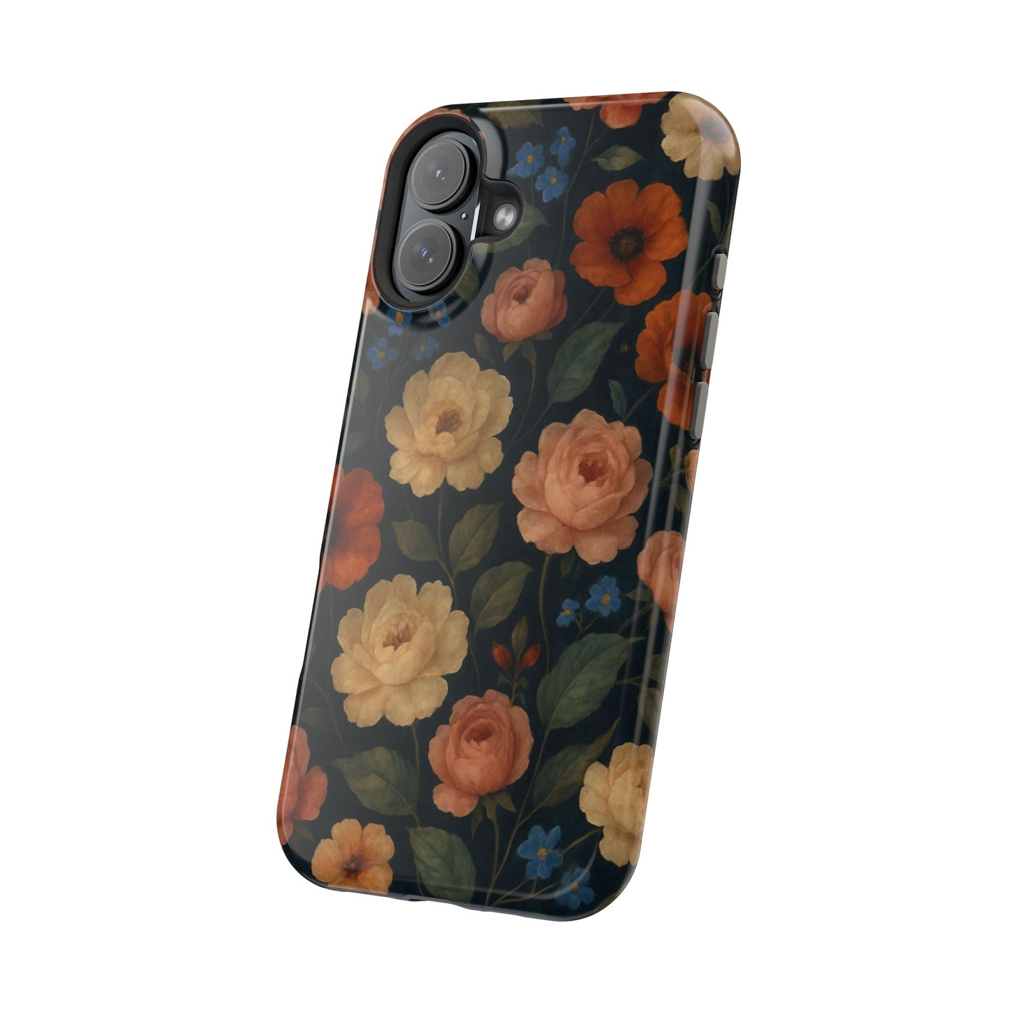 Floral Vintage Rose Magnetic Impact iPhone Case with MagSafe  Shamo's