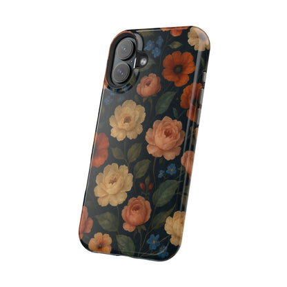 Floral Vintage Rose Magnetic Impact iPhone Case with MagSafe  Shamo's