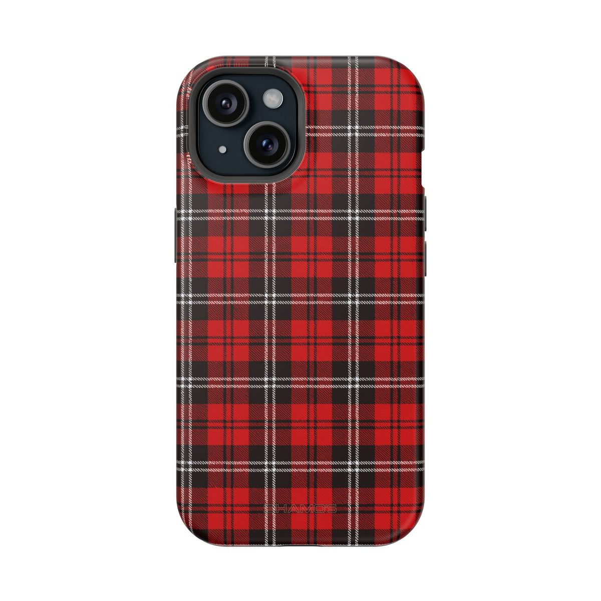 Funda para iPhone resistente a impactos con cuadros escoceses rojos | Compatibilidad con MagSafe