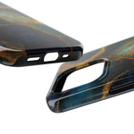 Blue Gold Agate Tough Phone Case Marble Stone Design  Shamo's