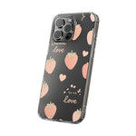 Sweet Love Strawberry Clear iPhone Case | MagSafe  Shamo's