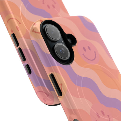 Groovy Smiley Faces Retro iPhone Case | MagSafe