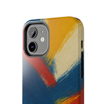 Abstract Brushstroke Tough Phone Case — Colorful Red, Blue & Yellow Protective Cover  Shamo's
