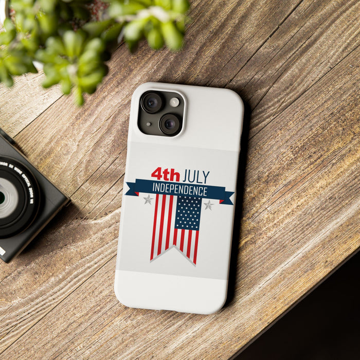 Slim Phone Cases with 4th of July writitng