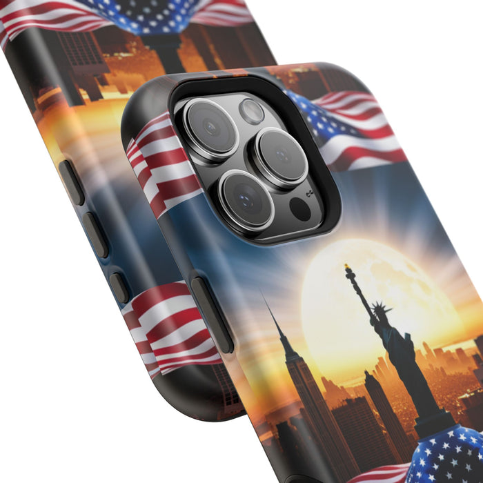 MagSafe American Flag Tough Phone Case: Show Your Patriotism in Style