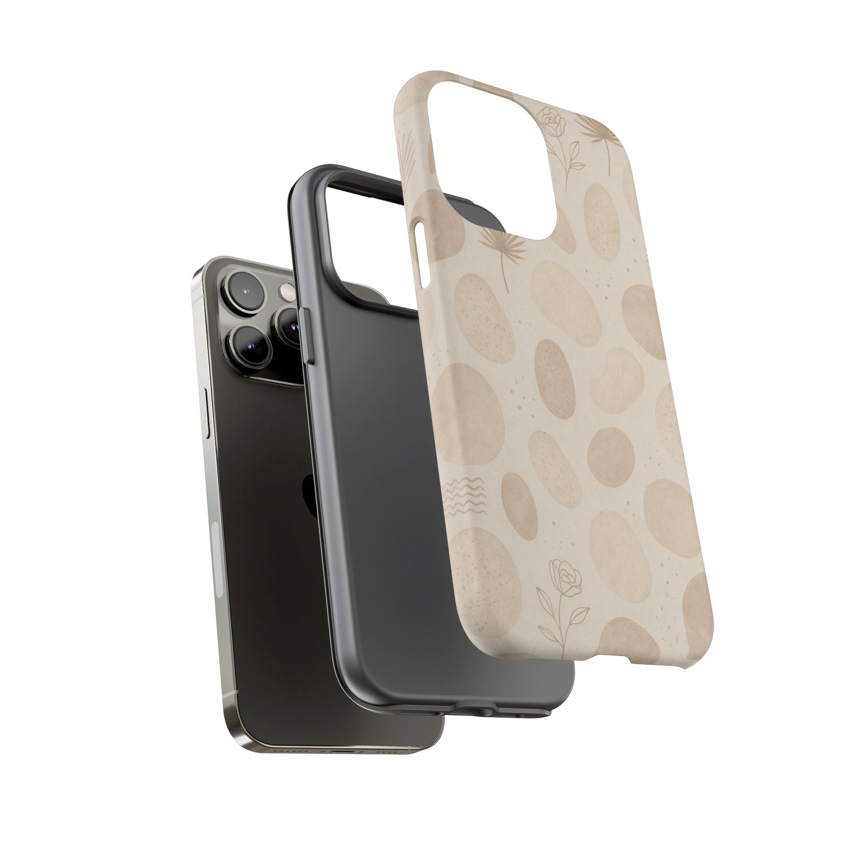 Neutral Pebble Pattern Tough iPhone Case  Shamo's