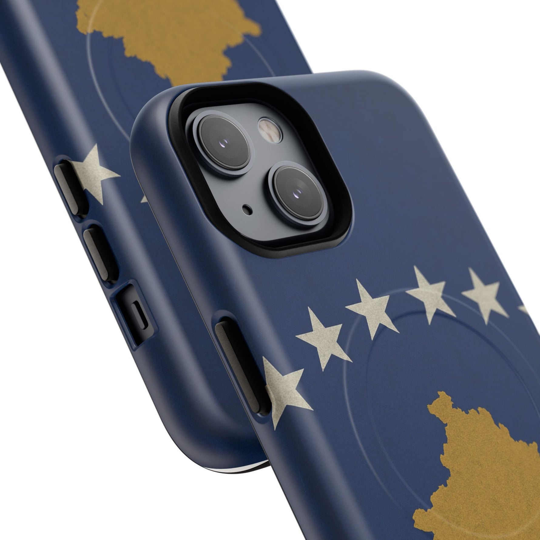 Kosovo Flag Tough iPhone Case — Navy Blue Stars & Gold Map (MagSafe compatible)  Shamo's