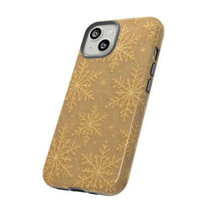 Golden Snowflake Holiday iPhone Case