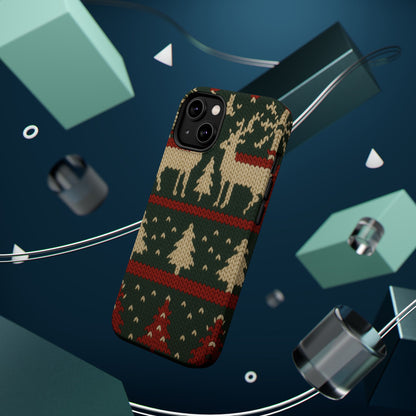 Holiday Reindeer Knit iPhone Case | compatible with MagSafe