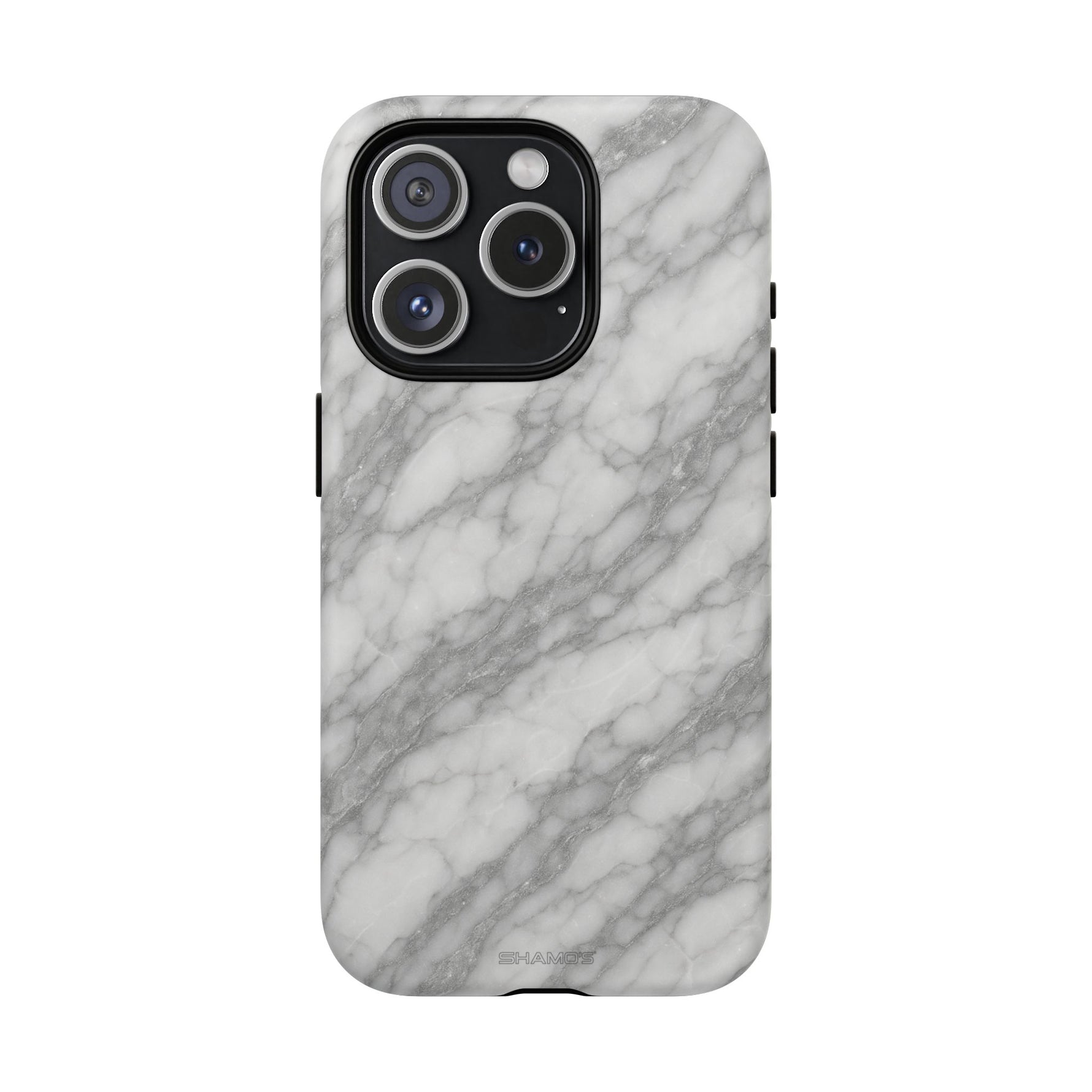 Silver Mist Marble iPhone Case with MagSafe - iPhone 15 Pro / Matte - Shamo's