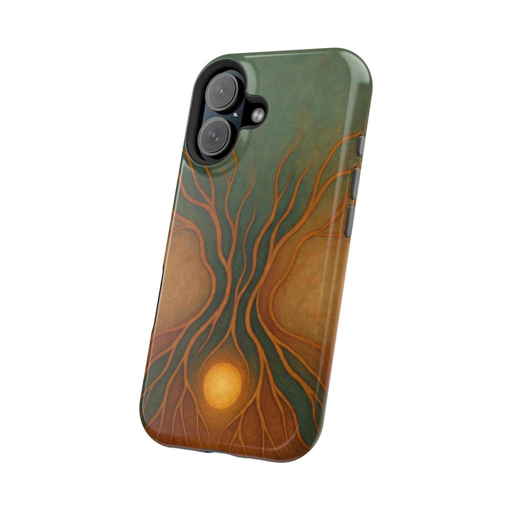 Abstract Tree of Life Design Golden Origin iPhone Case | MagSafe Compatible  Shamo's