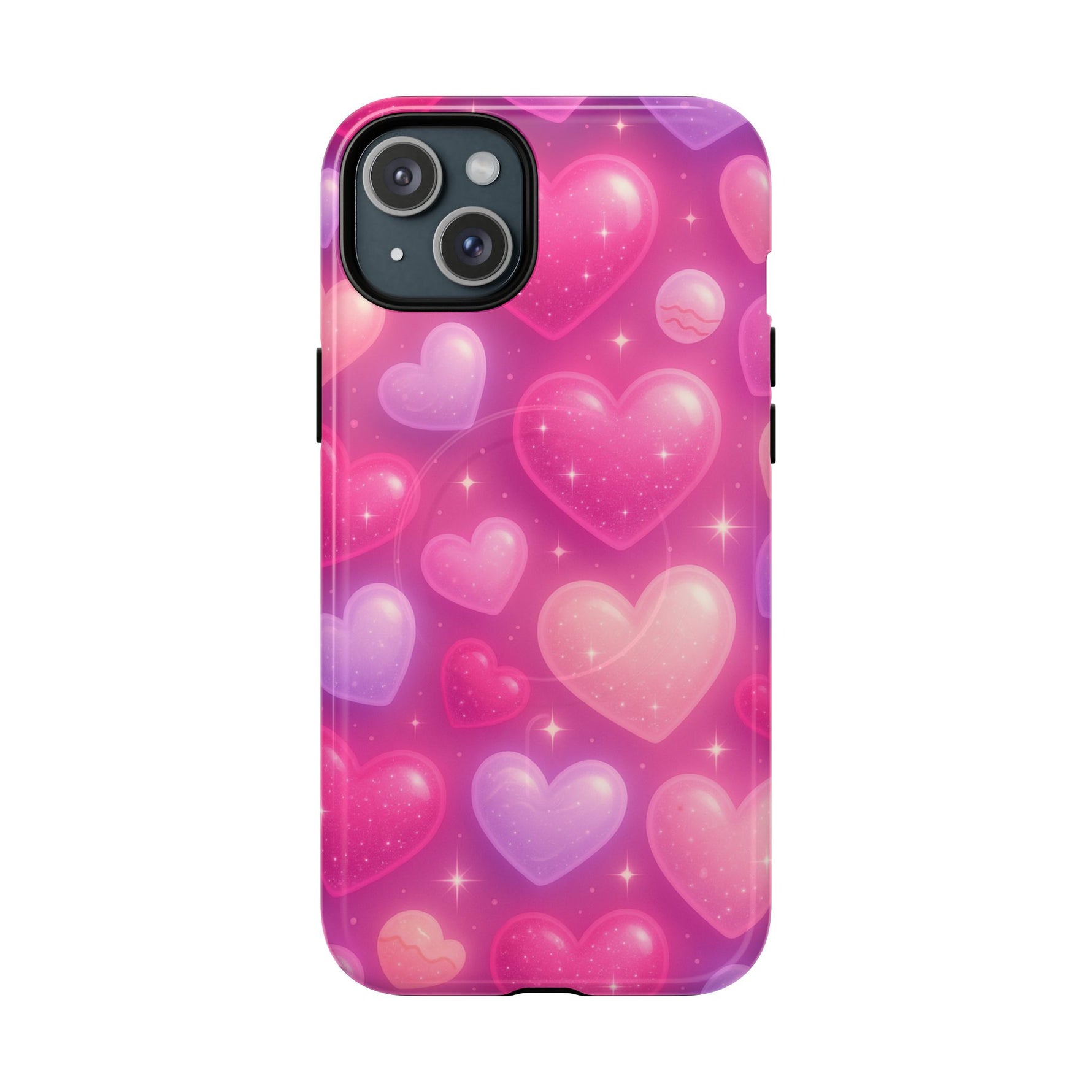 Glitter Hearts Cases for iPhones with MagSafe - Shamo's
