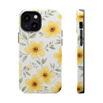 Yellow Flowers Summer Floral Magnetic Impact-Resistant iPhone Case with MagSafe Compatibility - iPhone 13 Mini / Glossy - Shamo's
