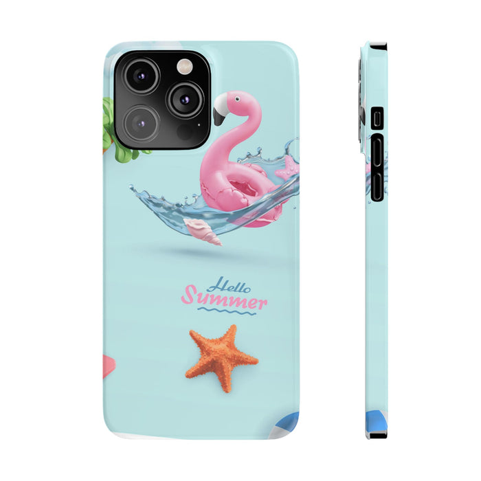 Slim Phone Cases with Hello Summer design