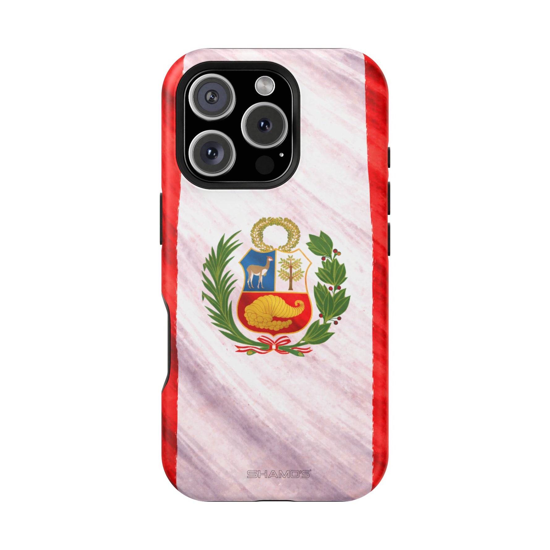 Peru Flag Magnetic Impact-Resistant Phone Case, Protective Patriotic Design, MagSafe Compatible - iPhone 16 Pro / Matte - Shamo's