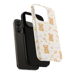 Beige Teddy Bear on Clouds iPhone Case with MagSafe