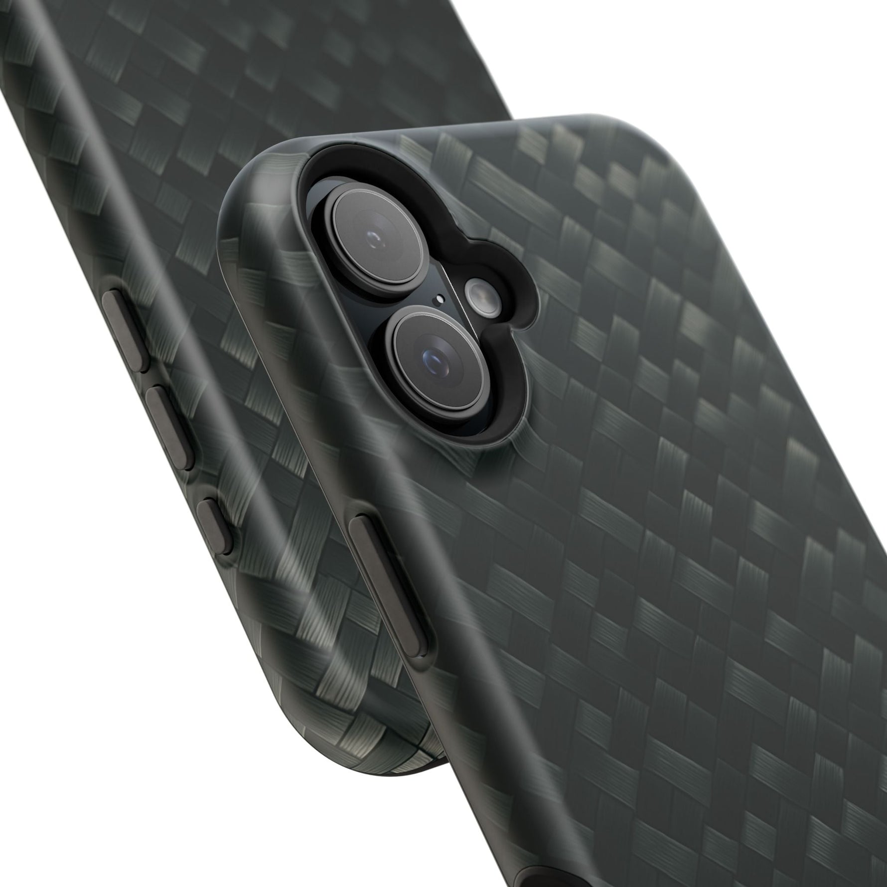 Dark Carbon Fiber Texture Magnetic Impact-Resistant iPhone Case | MagSafe compatible  Shamo's