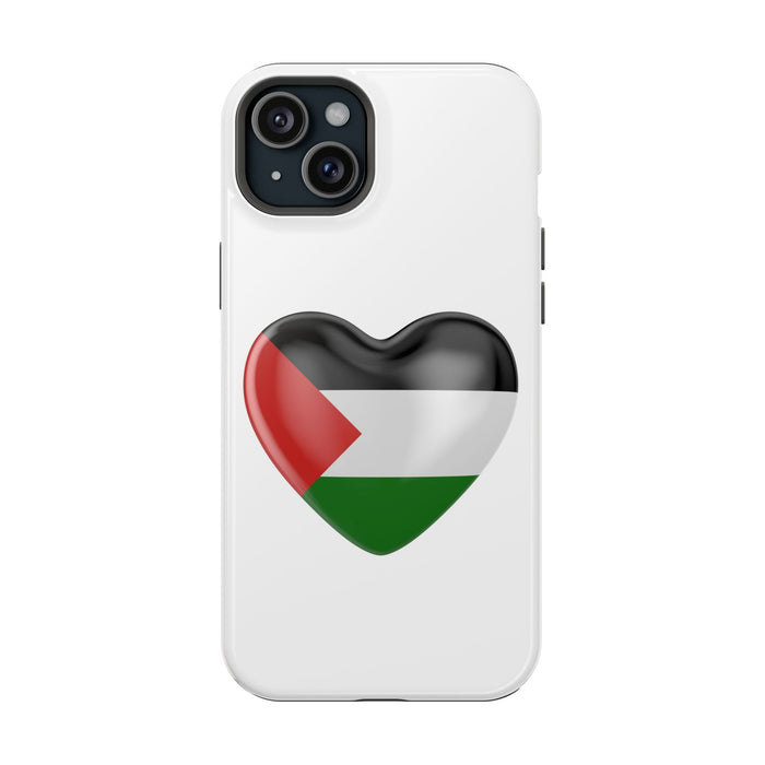 MagSafe Tough Cases with Palestinian flag in heart shape