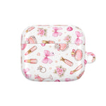 AirPods Case, Pink Beauty Boss Lady Makeup Pattern Silicone Protective Cover