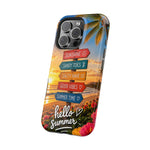 Hello Summer Phone Case — Tropical Beach MagSafe Impact-Resistant Case