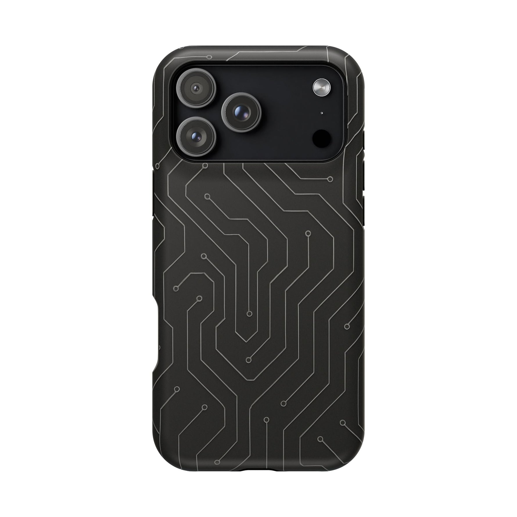 Black Circuit Board Design iPhone Case | MagSafe  Shamo's iPhone 17 Pro Max / Matte