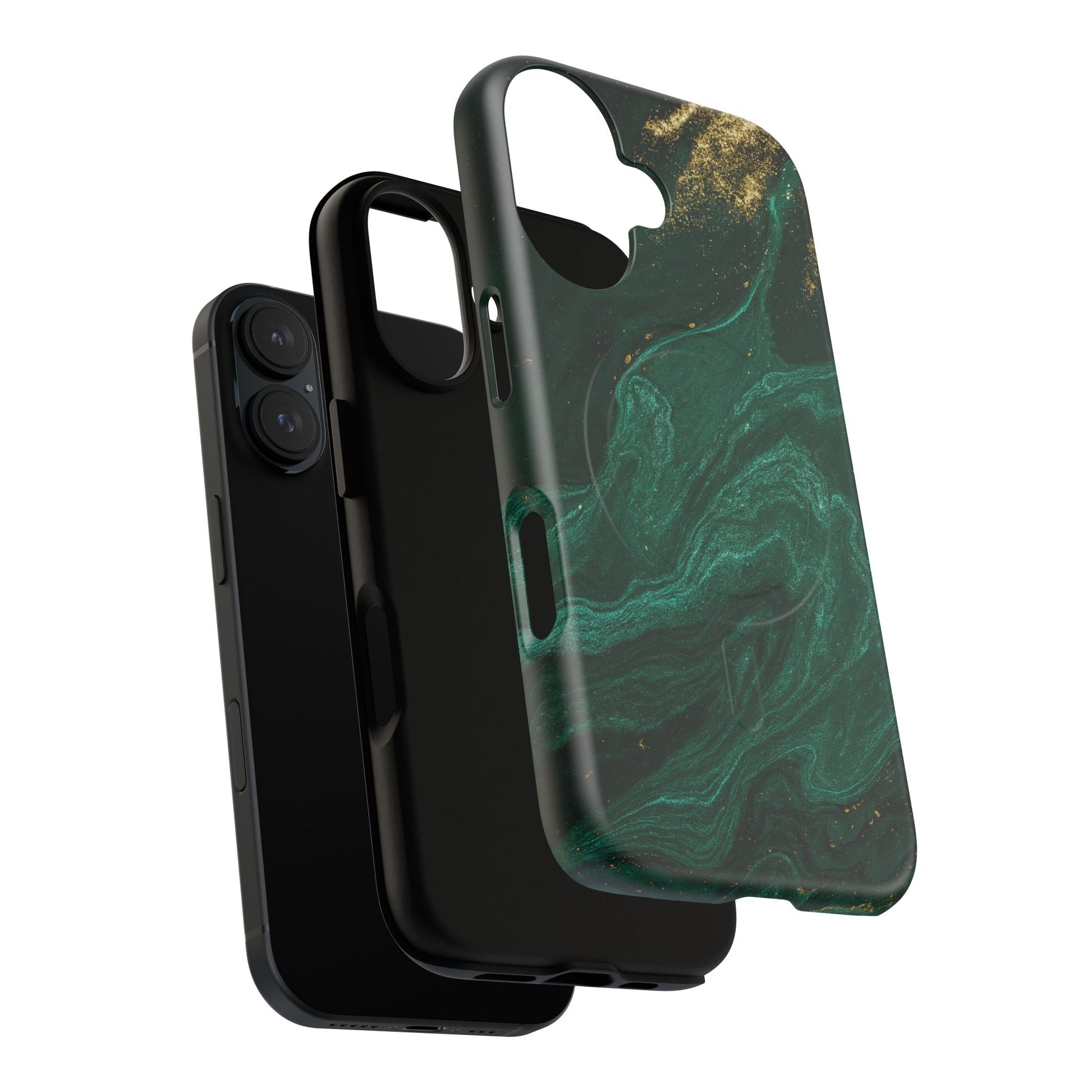 Emerald Marble with Gold Veins iPhone Case | with MagSafe  Shamo's