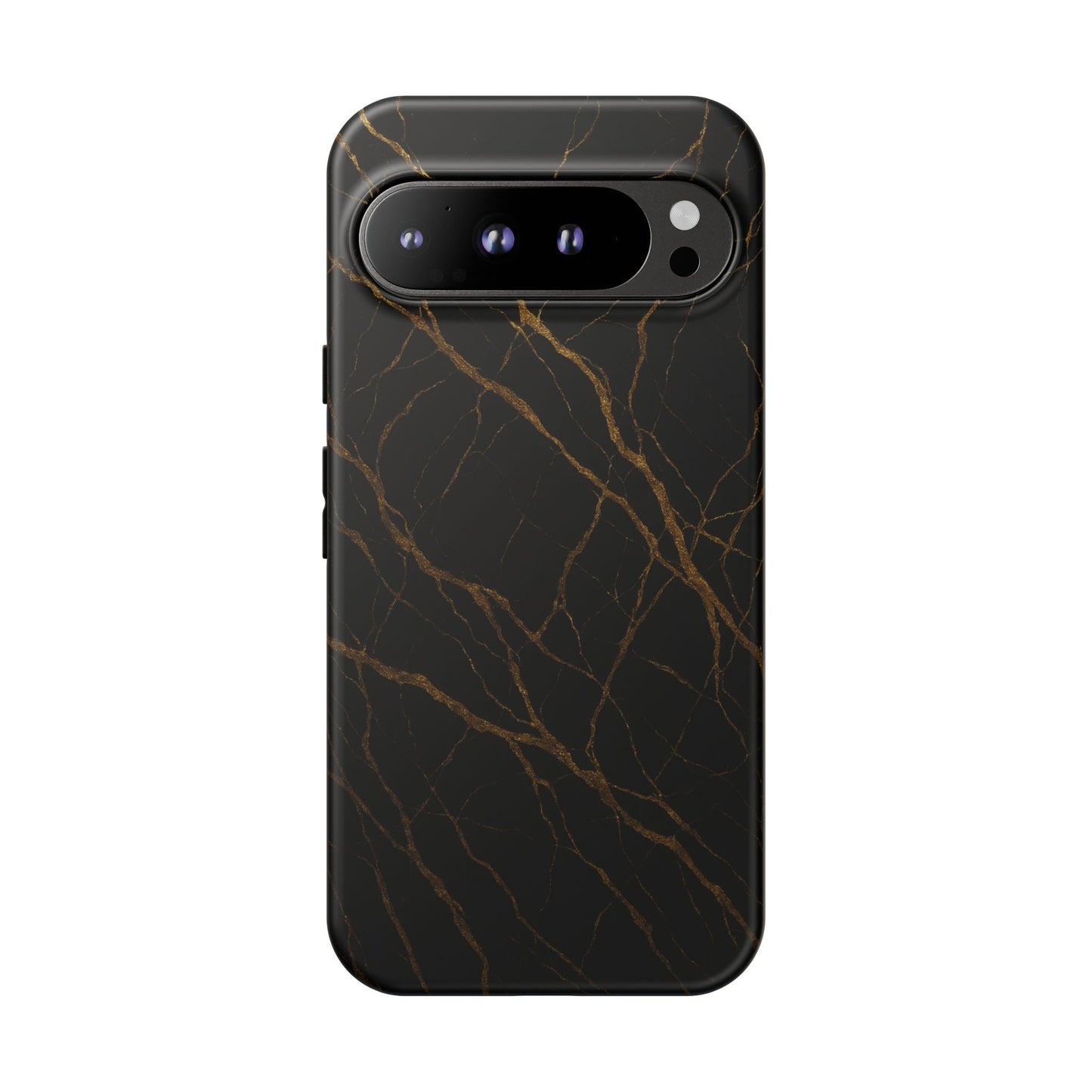 Black Marble Tough iPhone Case