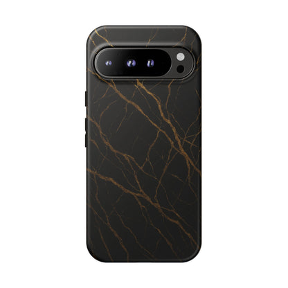 Black Marble Tough iPhone Case