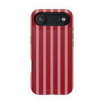 Red Burgundy  Stripes Magnetic Impact-Resistant Phone Case | MagSafe Compatible