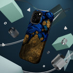 Blue Swirl & Burl Wood Impact iPhone Case | MagSafe compatible  Shamo's