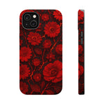 Melted Lava Dark Red Floral iPhone Case — MagSafe Compatible  Shamo's iPhone 14 Plus / Matte