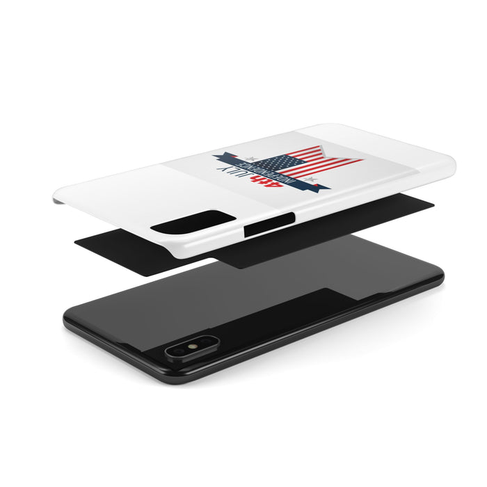 Slim Phone Cases with 4th of July writing for iPhone 17 and more