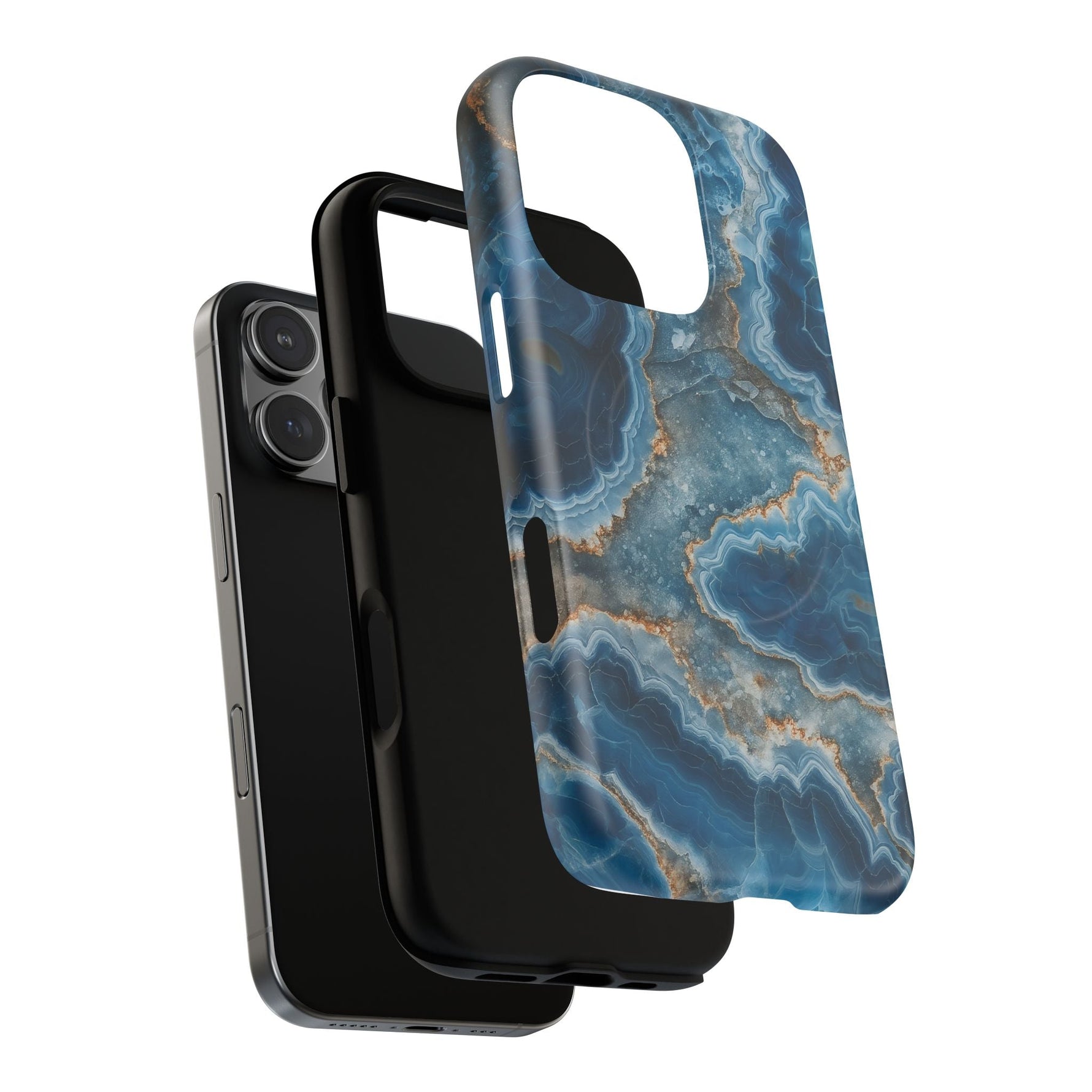 Blue Agate Marble iPhone Case —with MagSafe  Shamo's