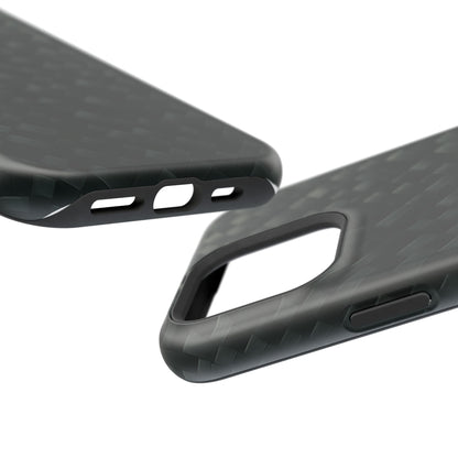 Dark Carbon Fiber Texture Magnetic Impact-Resistant iPhone Case | MagSafe compatible  Shamo's