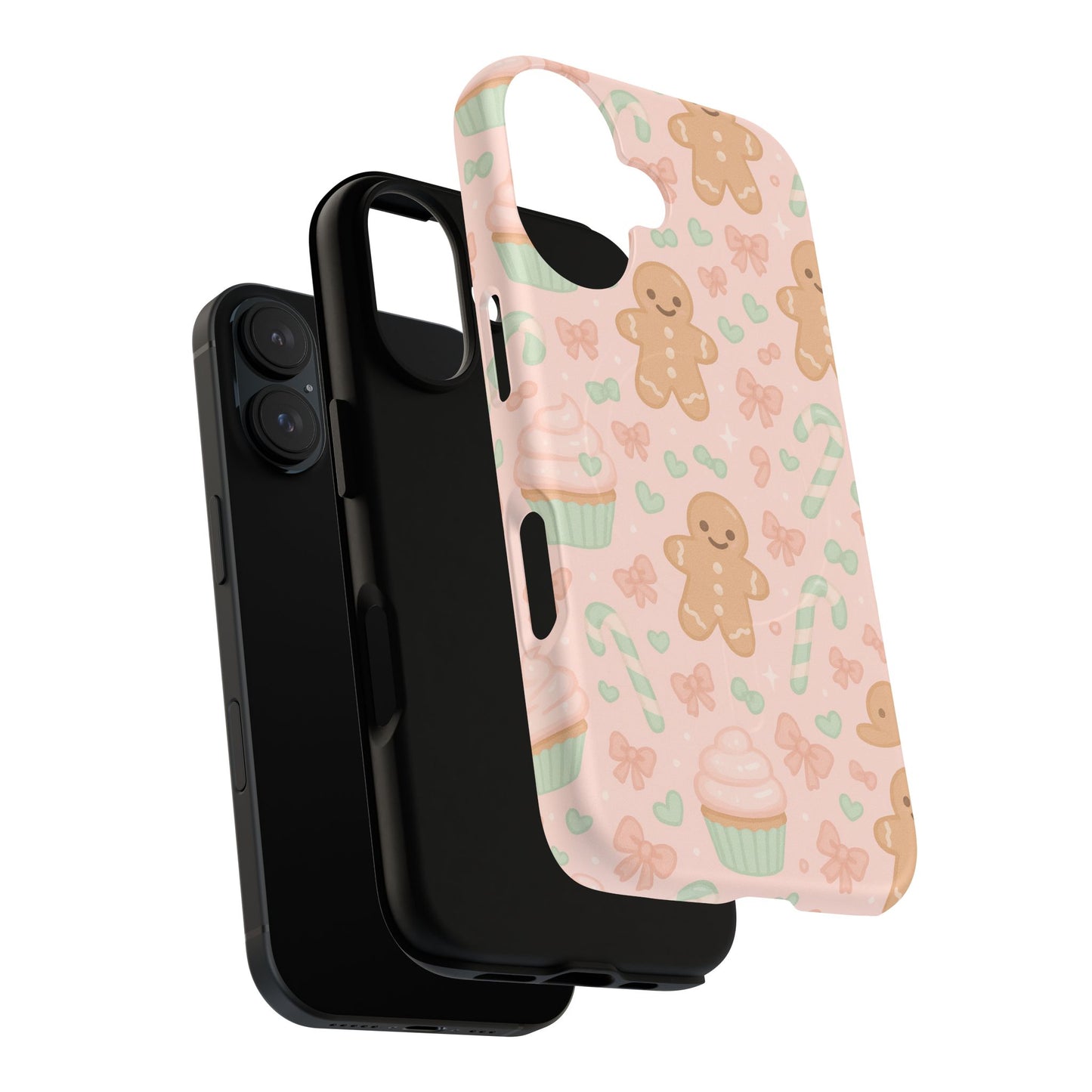Gingerbread Candy Holiday Tough iPhone Case | compatible with MagSafe