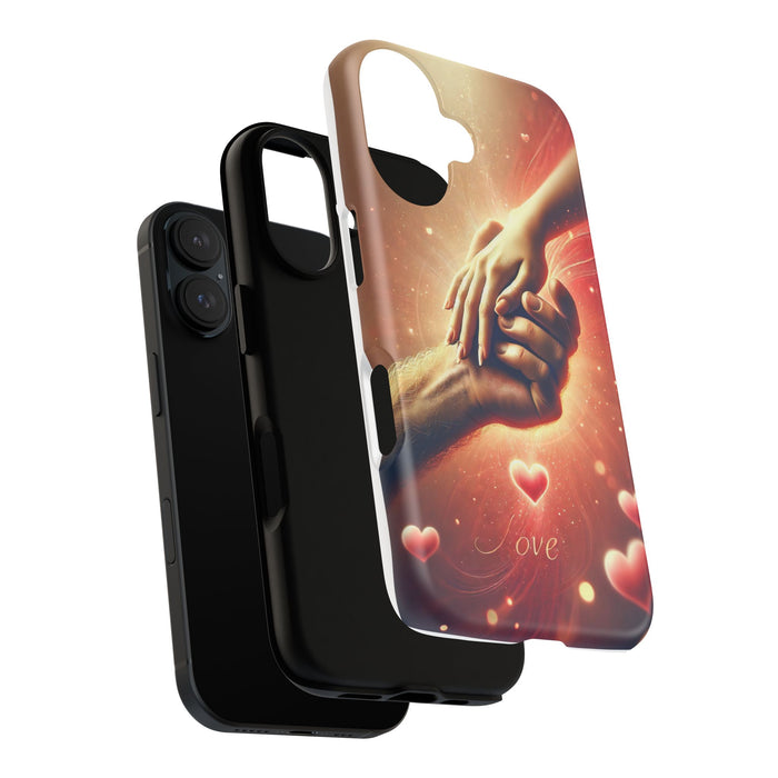 Magnetic Phone Case - Hands in Love Design - Compatible with MagSafe