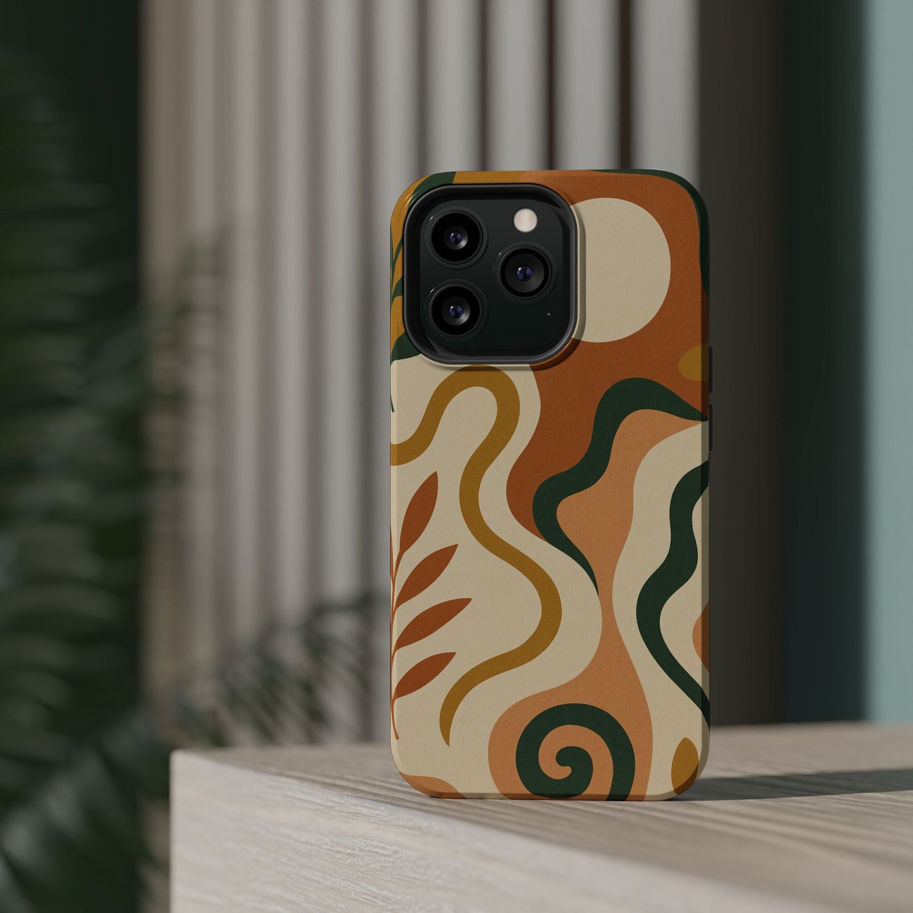 Abstract Earth-Tone Impact iPhone Case — MagSafe  Shamo's
