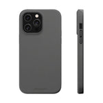 Charcoal Ink Black Solid Color Impact-Resistant iPhone Case | Slim Shockproof Magsafe-Compatible