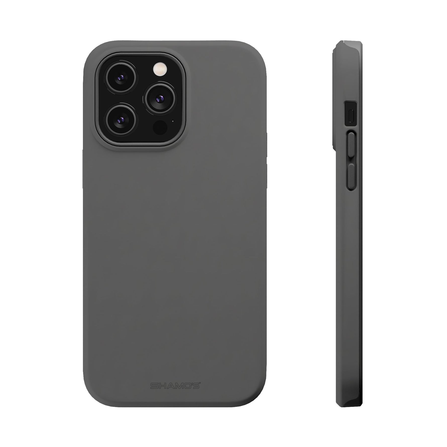 Charcoal Ink Black Solid Color Impact-Resistant iPhone Case | Slim Shockproof Magsafe-Compatible