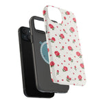 Rose Pattern Impact-Resistant iPhone Case | MagSafe
