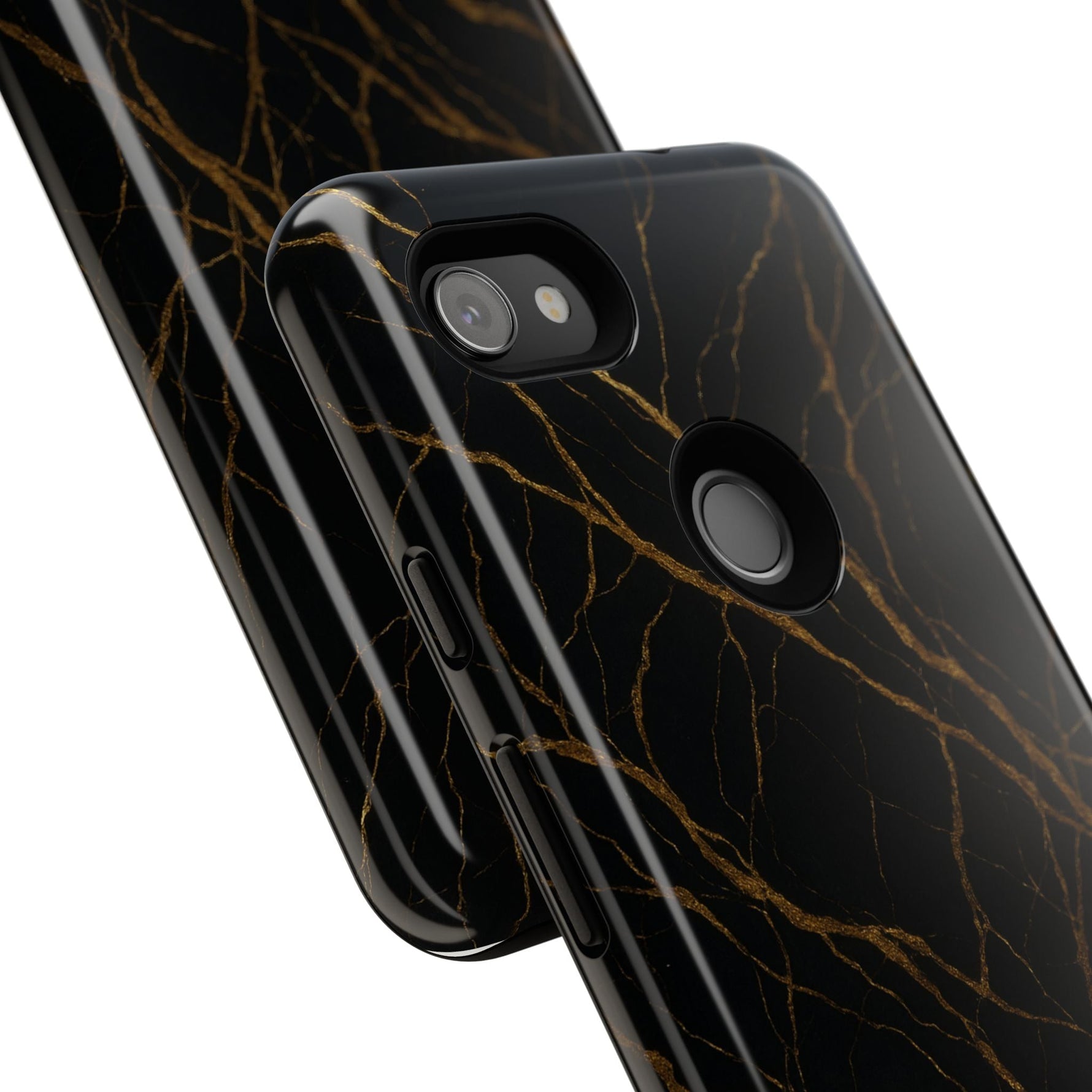 Black Marble Tough iPhone Case  Shamo's